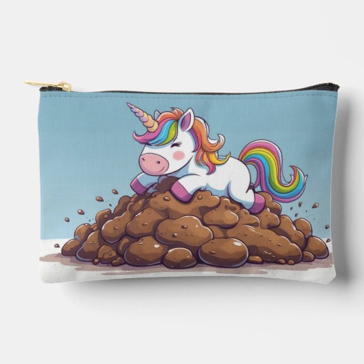 Pochette Licorne Caca Arc-en-ciel  (Recto)