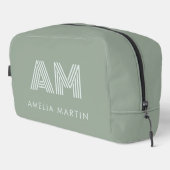 Pochette Monogramme Verte Matcha Minimaliste Sage (Coin droit)