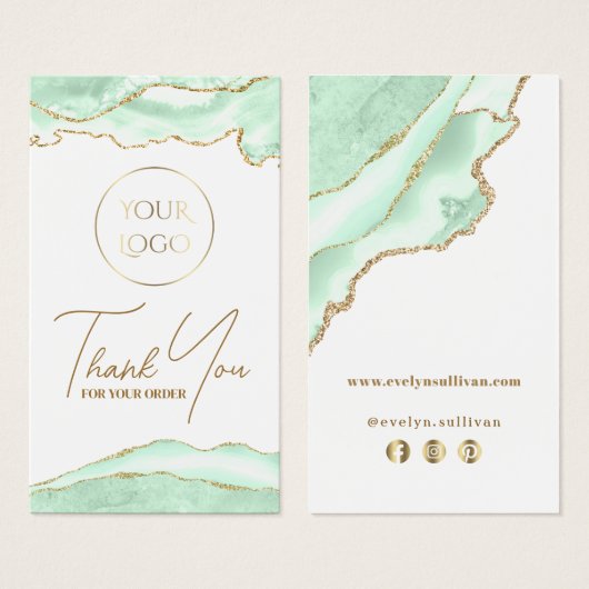 Pochette verte Seafoam (Devant & derrière)