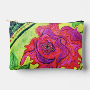 Pochette Zip Art Rose Abstraite - Sac de Peinture