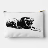 Pochette zip de chien monochrome (Verso)