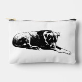 Pochette zip de chien monochrome (Recto)