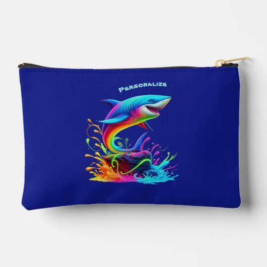 Pochette zippée colorée pour requin (Verso)