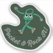 pocket and rock it retro climb sticker (Voorkant)