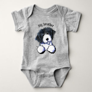 Pocket Bearded Collie Baby Bodysuit