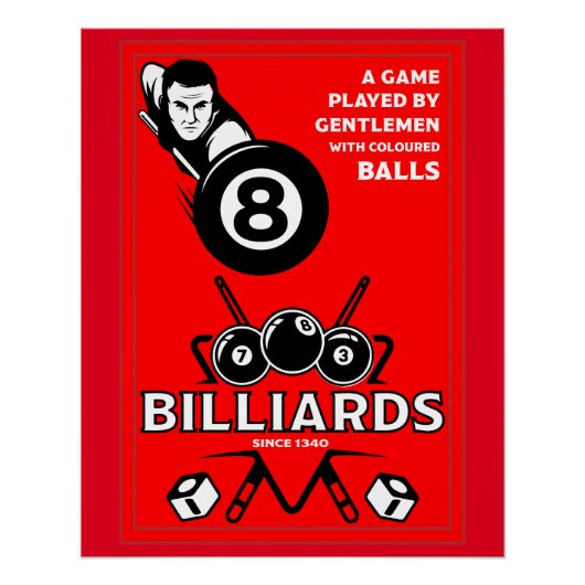  pocket billards perfect poster (Voorkant)