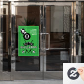 pocket billards raamsticker (Kantoordeur)