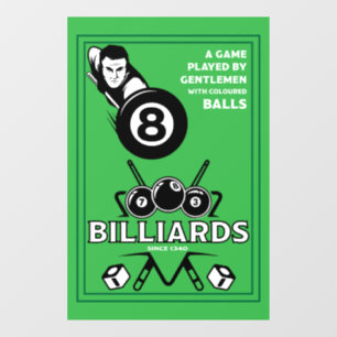 pocket billards raamsticker