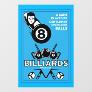  pocket billards raamsticker