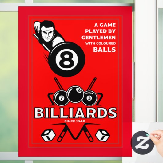  pocket billards raamsticker (Huis)