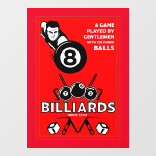  pocket billards raamsticker