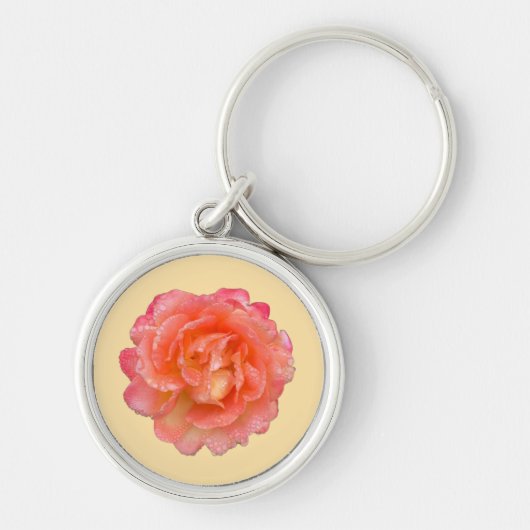 Pocket Bloom: Minimal Rose Keychain (Voorkant)