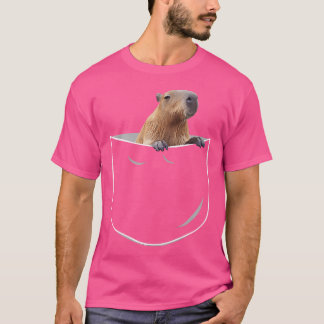 Pocket Capybara Grappig Capybara in zak T-shirt