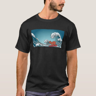 Pocket Capybara Surfer Guinea Pig Rodent T-shirt