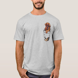 Pocket Cute Leonberger Dog T-shirt