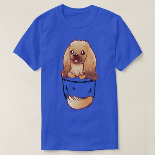 Pocket Cute Pekingese Dog T-shirt (Design voorkant)