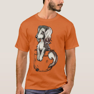 Pocket Cute Saluki Dog T-shirt