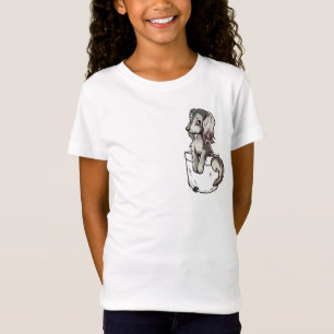 Pocket Cute Saluki Puppy Dog T-shirt