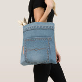 Pocket Denim Blue Jeans Tote Bag (Dichtbij)