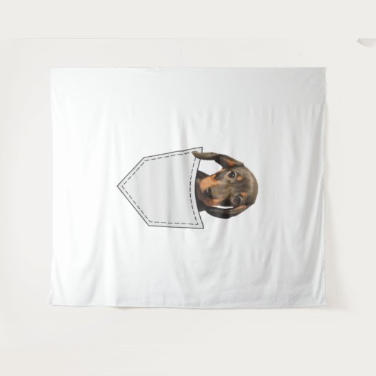 Pocket Dog Dachshund Wandkleed (Voorkant (horizontaal))