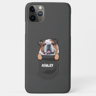 Pocket Engels Bulldog Leuke hond huisdier eigenaar iPhone 11 Pro Max Hoesje