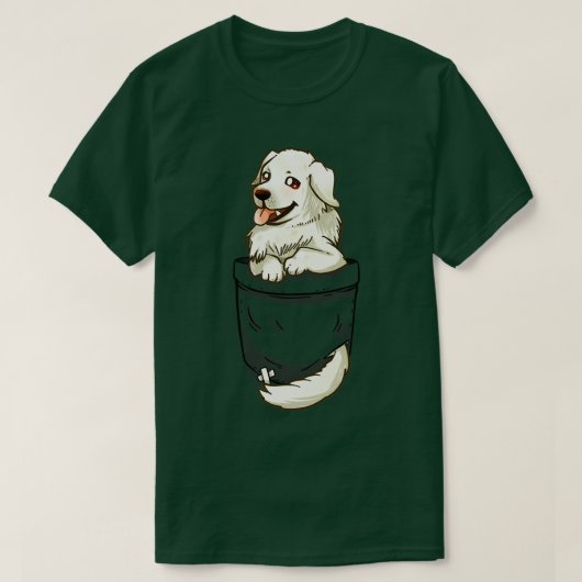 Pocket Great Pyreneeën Dog T-shirt (Design voorkant)