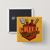 Pocket Grill Master Vierkante Button 5,1 Cm (Voorkant /achterkant)