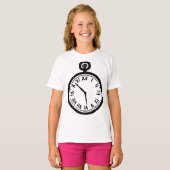 Pocket horloge meisjes T-shirt (Voorkant volledig)