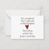 Pocket Hug Note Kaart Notitiekaartje (Voorkant)