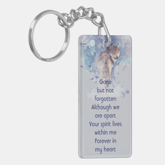 Pocket Keepomwille Memorial Herdenking Wolf Sleutelhanger (Voorkant Links)