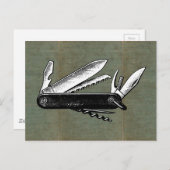  Pocket Knife Art Briefkaart (Voorkant / Achterkant)