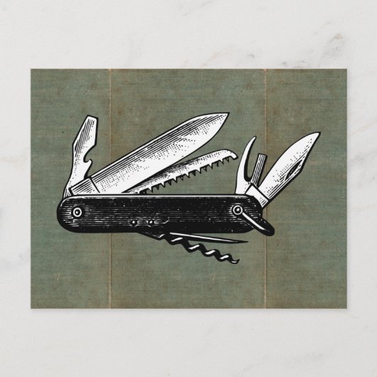  Pocket Knife Art Briefkaart (Voorkant)