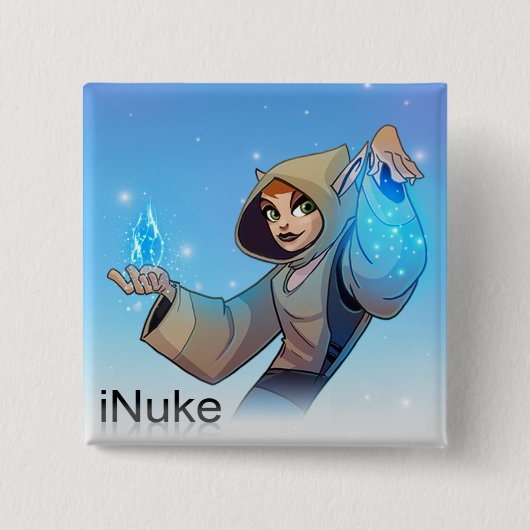 Pocket Legends iNuke Pin Vierkante Button 5,1 Cm (Voorkant)