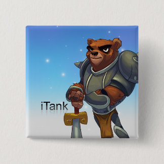 Pocket Legends iTank Pin Vierkante Button 5,1 Cm
