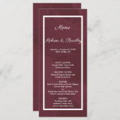 Pocket Menu Bourgogne et Parties scintillant d'or (Devant / Derrière)