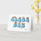 Pocket Mice Hartelijk dank Kaart (Gele Bloem)