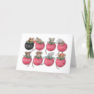 Pocket Mice, terug naar school Feestdagen Kaart