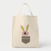 POCKET PALS:: Bunny Rabbit 1 Tote Bag (Voorkant)
