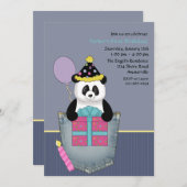 Pocket Panda's Present - Invitation à la fête d'an (Devant / Derrière)
