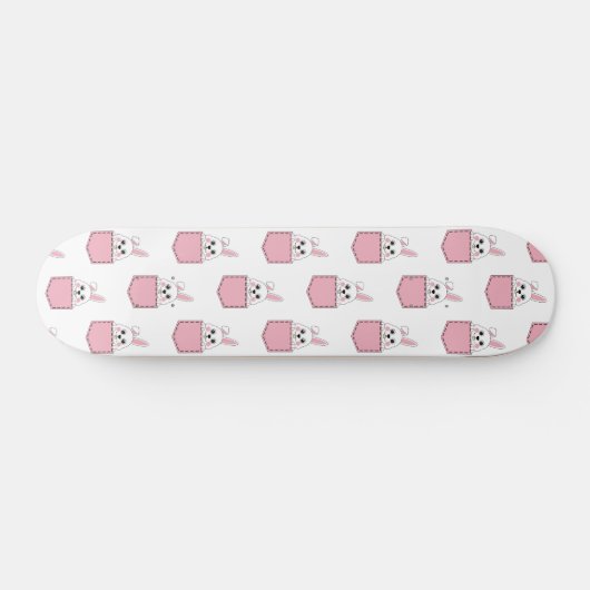 Pocket Pet Bunny Pattern Skateboard (Horizontaal)