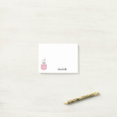 Pocket Pet Bunny Personaliseren Post-it® Notes (Op bureau)