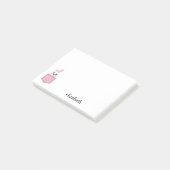 Pocket Pet Bunny Personaliseren Post-it® Notes (Schuin)
