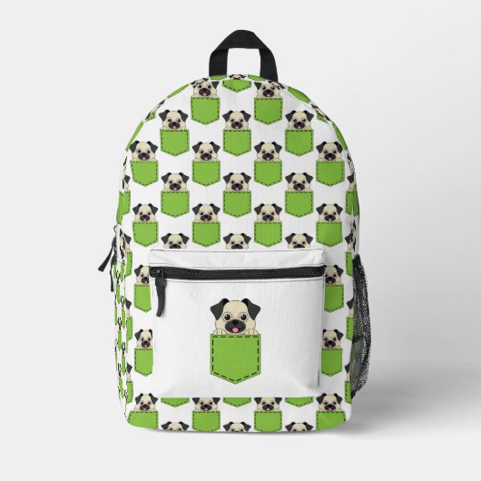 Pocket Pet Dog Pattern Bedrukte Rugzak (Voorkant)