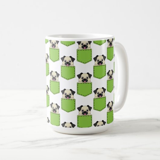 Pocket Pet Dog Pattern Koffiemok (Voorkant rechts)