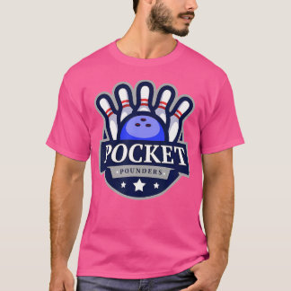 Pocket Pounders Team Bowling Mannen en vrouwen T-shirt