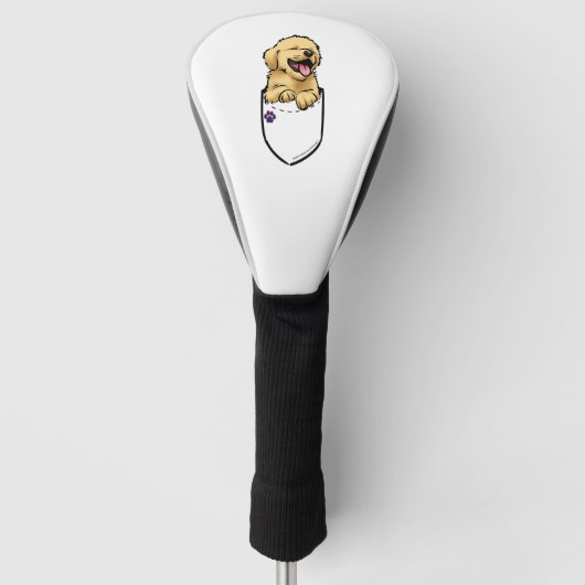 Pocket Puppiez - Golden Retriever Golfheadcover (Voorkant)