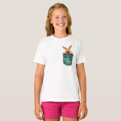 Pocket Reindeer Christmas T-shirt (Voorkant volledig)