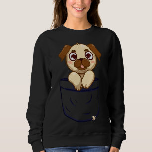 Pocket Schattige Pug Essential T-shirt 948