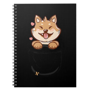 Pocket schattige shiba in puppy dog Pet-Cadeau Notitieboek