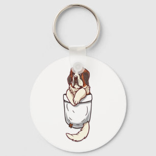 Pocket St Bernard Puppy Sleutelhanger